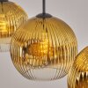Ripoll Suspension, Boule lumineuse, Suspension Or, Clair, 3 lumières