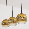 Ripoll Suspension, Boule lumineuse, Suspension Or, Clair, 3 lumières