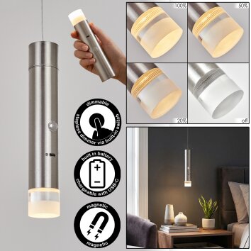 Molten Suspension, Suspension LED Nickel mat, 1 lumière