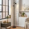 Fenik Lampadaire LED Noir, 2 lumières
