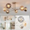 Gastor Plafonnier, Boule lumineuse 80 cm Sable, 6 lumières