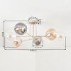 Gastor Plafonnier, Boule lumineuse 80 cm Sable, 6 lumières
