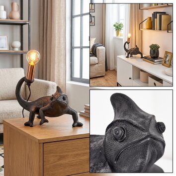 Lyrion Lampe à poser Or, Noir, 1 lumière