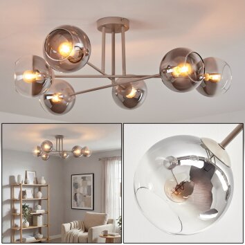 Koyoto Plafonnier, Boule lumineuse 78 cm Sable, 6 lumières