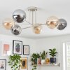 Gastor Plafonnier, Boule lumineuse 80 cm Sable, 6 lumières