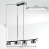 Folar Suspension, Suspension LED Noir, 4 lumières