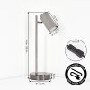 Javel Lampe de bureau, Lampe à poser LED Chrome, Gris, 1 lumière