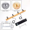 Gastor Suspension, Boule lumineuse, Suspension Écru, Noir, 4 lumières