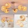 Basto Plafonnier, Boule lumineuse Sable, 6 lumières