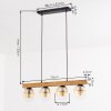 Gastor Suspension, Boule lumineuse, Suspension Écru, Noir, 4 lumières
