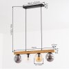 Gastor Suspension, Boule lumineuse, Suspension Écru, Noir, 4 lumières