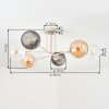 Koyoto Plafonnier, Boule lumineuse 78 cm Sable, 6 lumières