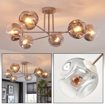 Ripoll Plafonnier, Boule lumineuse Sable, 6 lumières