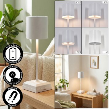 Kaval Lampe à poser LED Blanc, 1 lumière