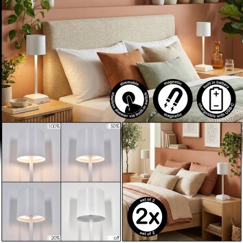 Kaval Lampe à poser LED Blanc, 1 lumière