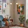 Sarel Lampadaire LED Nickel mat, 2 lumières