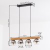 Koyoto Suspension, Boule lumineuse, Suspension Écru, Noir, 4 lumières