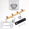 Koyoto Suspension, Boule lumineuse, Suspension Écru, Noir, 4 lumières