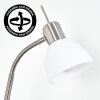 Karol Lampadaire LED Nickel mat, 2 lumières