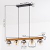 Koyoto Suspension, Boule lumineuse, Suspension Écru, Noir, 5 lumières