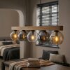Koyoto Suspension, Boule lumineuse, Suspension Écru, Noir, 5 lumières