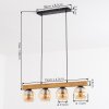 Koyoto Suspension, Boule lumineuse, Suspension Écru, Noir, 4 lumières