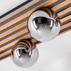 Rafon Plafonnier, Boule lumineuse Couleur bois, Noir, 4 lumières