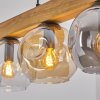 Ripoll Suspension, Boule lumineuse, Suspension Écru, Noir, 5 lumières