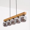 Ripoll Suspension, Boule lumineuse, Suspension Écru, Noir, 5 lumières