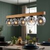 Ripoll Suspension, Boule lumineuse, Suspension Écru, Noir, 5 lumières