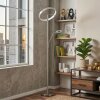 Melak Lampadaire, Liseuse LED Nickel mat, 2 lumières