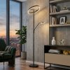Melak Lampadaire, Liseuse LED Noir, 2 lumières