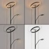 Melak Lampadaire, Liseuse LED Noir, 2 lumières