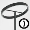 Melak Lampadaire, Liseuse LED Noir, 2 lumières