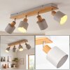 Olaris Plafonnier, Spot de plafond Chrome, Gris, Écru, 4 lumières