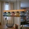Koyoto Suspension, Boule lumineuse, Suspension Écru, Noir, 5 lumières