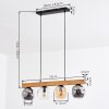 Ripoll Suspension, Boule lumineuse, Suspension Écru, Noir, 4 lumières