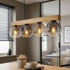 Ripoll Suspension, Boule lumineuse, Suspension Écru, Noir, 4 lumières