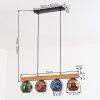 Ripoll Suspension, Boule lumineuse, Suspension Écru, Noir, 4 lumières