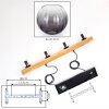 Koyoto Suspension, Boule lumineuse, Suspension Écru, Noir, 4 lumières