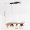 Koyoto Suspension, Boule lumineuse, Suspension Écru, Noir, 4 lumières