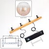 Koyoto Suspension, Boule lumineuse, Suspension Écru, Noir, 4 lumières