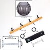 Koyoto Suspension, Boule lumineuse, Suspension Écru, Noir, 4 lumières