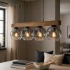 Ripoll Suspension, Boule lumineuse, Suspension Écru, Noir, 4 lumières