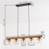 Ripoll Suspension, Boule lumineuse, Suspension Écru, Noir, 5 lumières