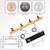Koyoto Suspension, Boule lumineuse, Suspension Écru, Noir, 4 lumières