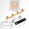Koyoto Suspension, Boule lumineuse, Suspension Écru, Noir, 4 lumières