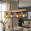 Koyoto Suspension, Boule lumineuse, Suspension Écru, Noir, 4 lumières