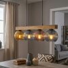 Koyoto Suspension, Boule lumineuse, Suspension Écru, Noir, 4 lumières