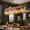 Ripoll Suspension, Boule lumineuse, Suspension Écru, Noir, 4 lumières